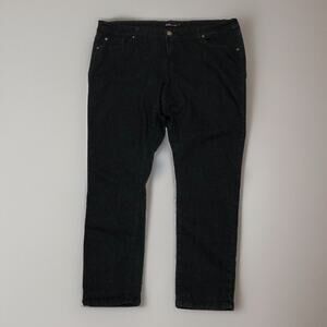 dots Black Jeans Womans 24W Straight Leg 44X31 Stretch Denim Dark Wash